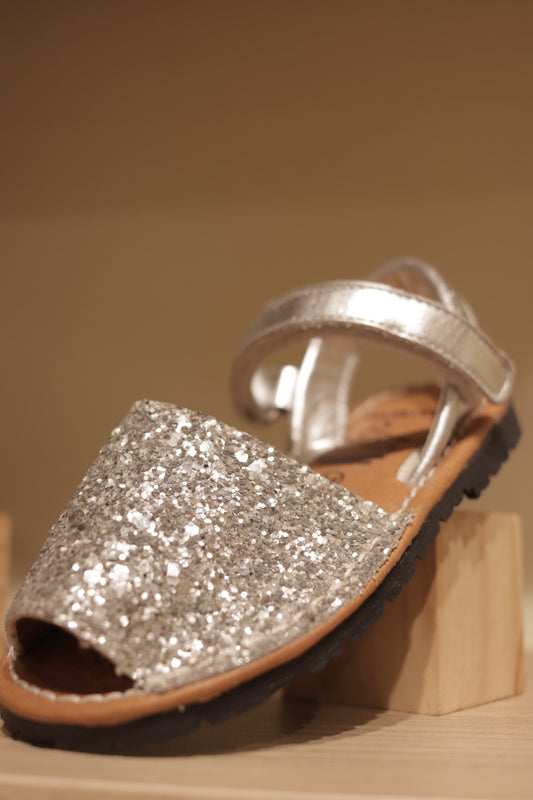 Sandalias Glitter Plata, 2207