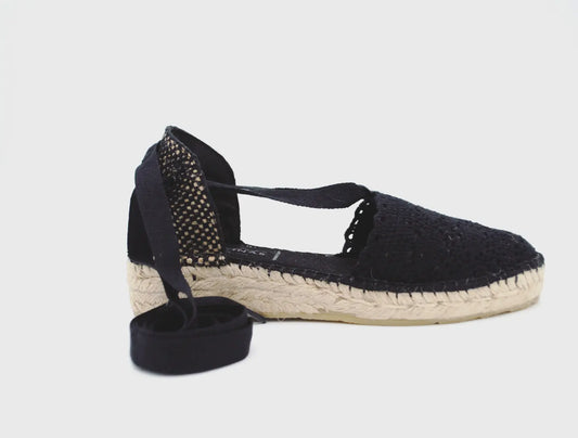 Espadrilles mod 9 Ganchillo con Cintas, 1/2