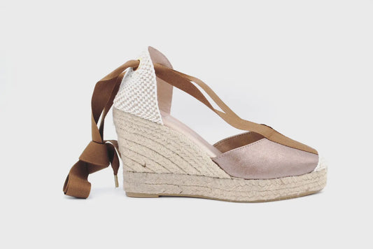 Espadrilles con Cintas, Piel, mod 337