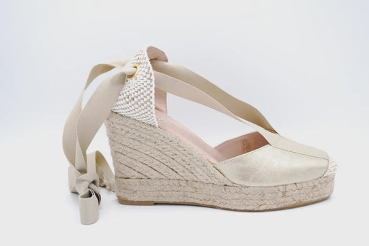 Espadrilles con Cintas, Piel, mod 337