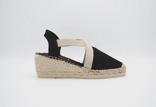 Espadrilles 11-P Ultrasuede Negro, 4c Piel Serraje