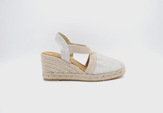 Espadrilles con Elasticos, Plata, mod 463