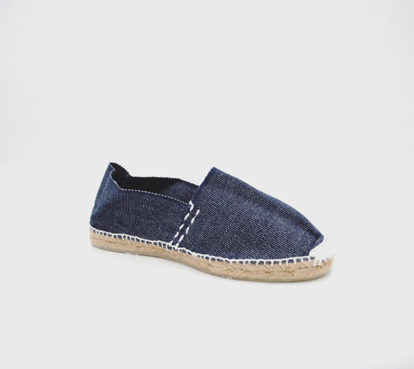 White Navy Espadrille